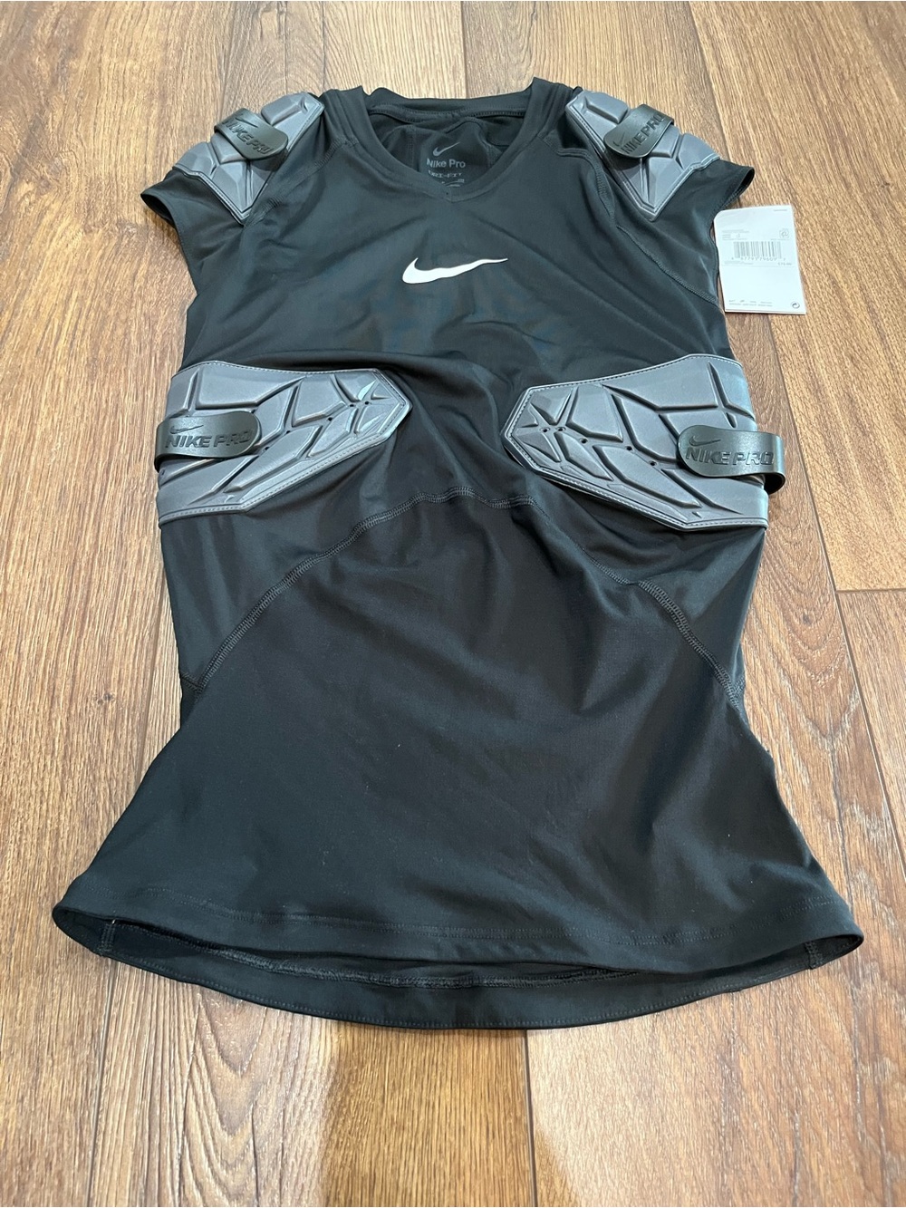 Nike Pro HyperStrong 4-Pad Football Compression Padded Shirt Black Men Adult S
